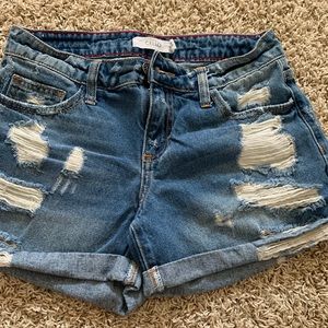 Cello distressed denim shorts